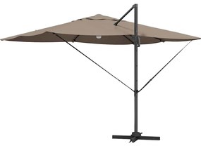 Guarda-sol Cantilever Roma da com LEDs, Cor Taupe, Medidas 352x251x265