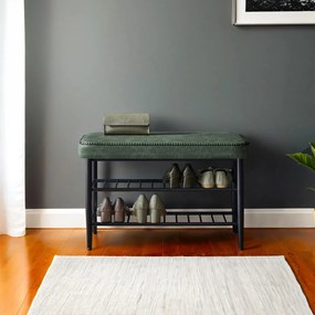 Banco para sapatos 30T x 80L x 50A cm Coleção EKHO verde floresta
