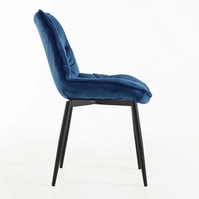Pack 2 Cadeiras Miska Veludo - Azul