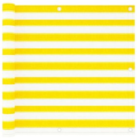 Tela de varanda 90x300 cm PEAD amarelo e branco