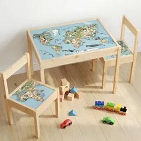 Conjunto de autocolantes para IKEA LÄTT - À volta do mundo