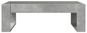 Mesa de centro luzes LED Infinity 90x53x30 cm cinzento cimento