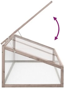 Estufa 110x58,5x39 cm madeira de abeto cinzento