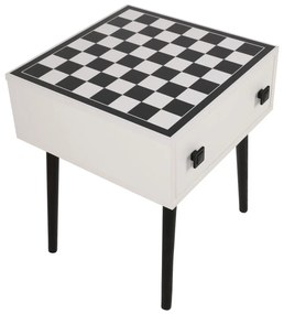 Mesa de Xadrez Chesso – Branco e Preto – 50x60x50 cm