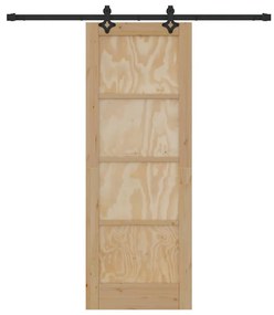 Porta Deslizante vidaXL com Conjunto de Hardware 73.5x198.5 cm Madeira