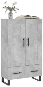 Aparador alto 69,5x31x115 cm derivados de madeira cinza-cimento