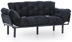 Mesa de Centro Selin Metal Ferforje – Carvalho e Preto – 90x90x38 cm