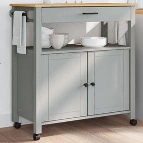 vidaXL Carrinho de cozinha MONZA 84x40x90 cm madeira de pinho maciça