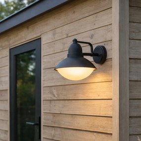 Candeeiro de parede exterior moderno preto IP44 - Marcel