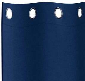 Cortinas com cortinas 2 pcs Azul escuro 260 x 140 cm Poliéster