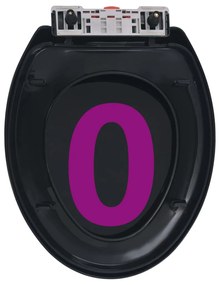 Tampo de sanita fecho suave com design remoção rápida preto