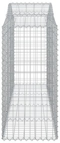 Cestos gabião arqueados 8pcs 200x50x120/140cm ferro galvanizado