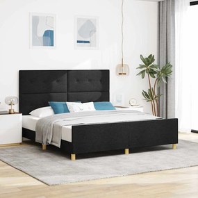Cama vidaXL Preta 180x200 cm em Tecido