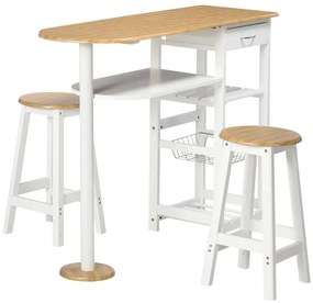 Conjunto de Mesa e 2 Bancos Lesa - Design Contemporâneo