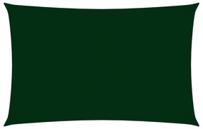 Para-sol estilo vela tecido oxford retangular 4x7m verde-escuro