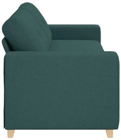 Sofá de 3 lugares vidaXL Verde Escuro 180 cm em Tecido
