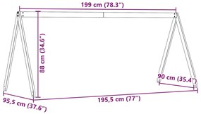 Telhado de cama infantil 199x95,5x88 cm pinho maciço branco