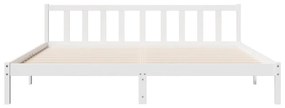 Cama extra longa sem colchão 180x210 cm pinho maciço branco