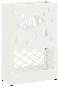 Suporte de Guarda-Chuva Branco da - 28x12x41 cm, Aço