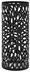 246802 vidaXL Suporte para guarda-chuvas com folhas em aço preto