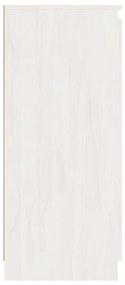 Armários de apoio 3 pcs pinho maciço branco