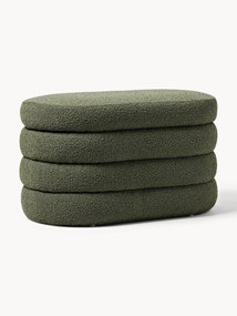 Banco pequeno estofado em bouclé com arrumação Alto