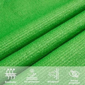 Para-sol estilo vela 160 g/m² 2,5x2,5x3,5 m PEAD verde-claro
