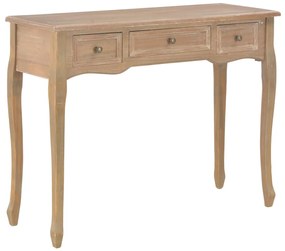 Toucador/mesa consola com 3 gavetas castanho