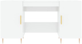 Secretária 140x50x75 cm derivados de madeira branco brilhante