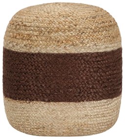 vidaXL Pufe artesanal 40x45 cm juta castanho