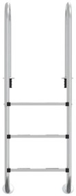 Escada de piscina 54x38x158 cm aço inoxidável 304
