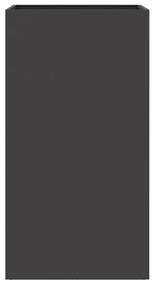 Vaso/floreira 42x38x75 cm aço preto