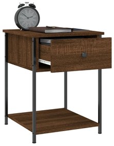 Mesa cabeceira 44x45x58 cm derivados madeira carvalho castanho