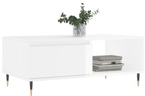 Mesa de centro 90x50x36,5 cm derivados madeira branco brilhante