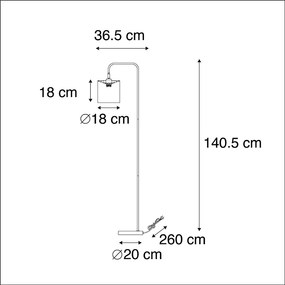 LED Candeeiro de pé preto lâmpada-WiFi E27-A60 - LOFTY Moderno