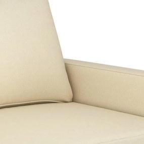 Sofá de 2 lugares tecido 140 cm cor creme