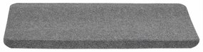 Tapetes de escada adesivos 30 pcs 65x24,5x3,5 cm cinzento