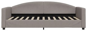 Sofá-cama c/ gavetão/gavetas 90x200 cm tecido cinza-acastanhado