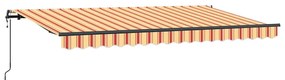 Toldo Retrátil Amarelo e Laranja e Branco
