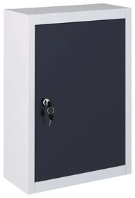 vidaXL Armário ferramentas industrial de parede metal cinzento e preto