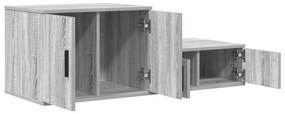 Armário de Armazenamento vidaXL Cinza Sonoma 127x41x40 cm Madeira Estr