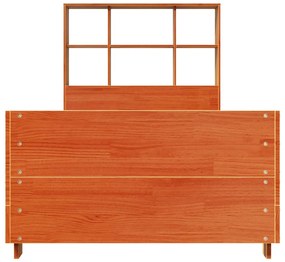 Cama sem colchão 100x200 cm pinho maciço castanho-mel