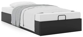 Estrutura de cama otomana sem colchão 90x190 cm preto