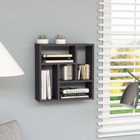 vidaXL Estante de parede 45,1x16x45,1 cm derivados de madeira cinza