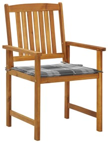 Cadeiras de jardim com almofadões 2 pcs acácia maciça