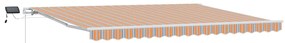 Toldo Retrátil with Manual Laranja / Cinza / Azul / Branco 450 × 300 c