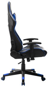 Cadeira de gaming couro artificial preto e azul