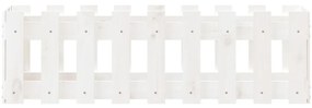 Canteiro elevado design cerca 100x30x30 cm pinho maciço branco