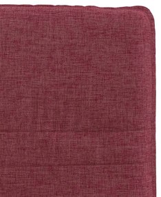 Cadeiras de jantar 2 pcs tecido vermelho tinto