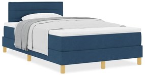 Cama Box Spring com Colchão Azul 120x200 cm Tecido
